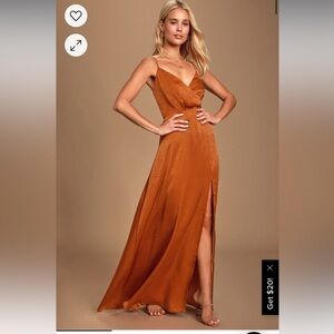 Lulus Copper Maxi Dress